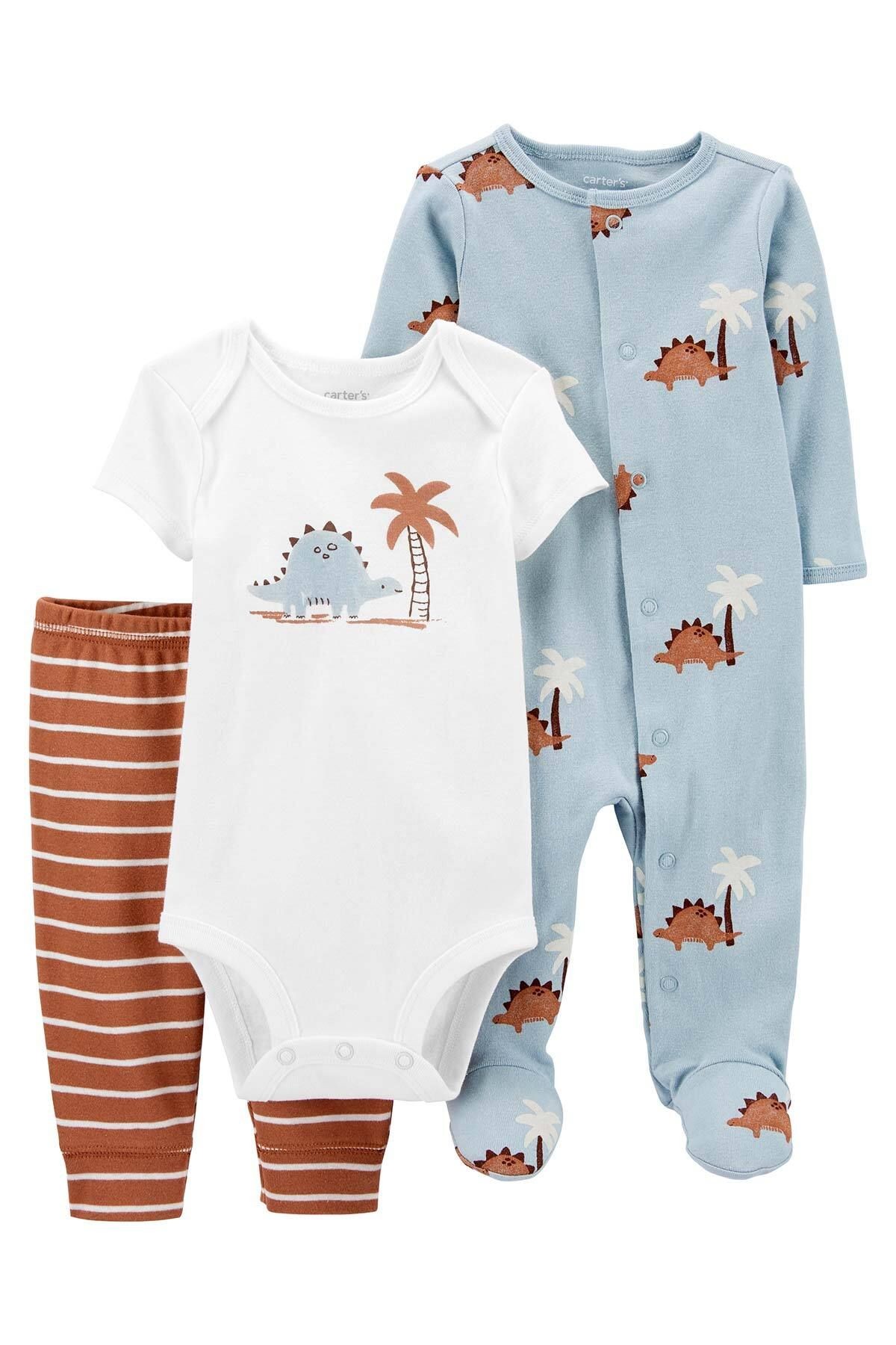 Layette Erkek Bebek 3'lü Body Set