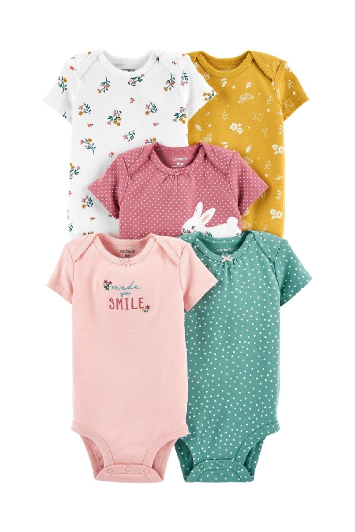 Layette Kız Bebek 5 li Body