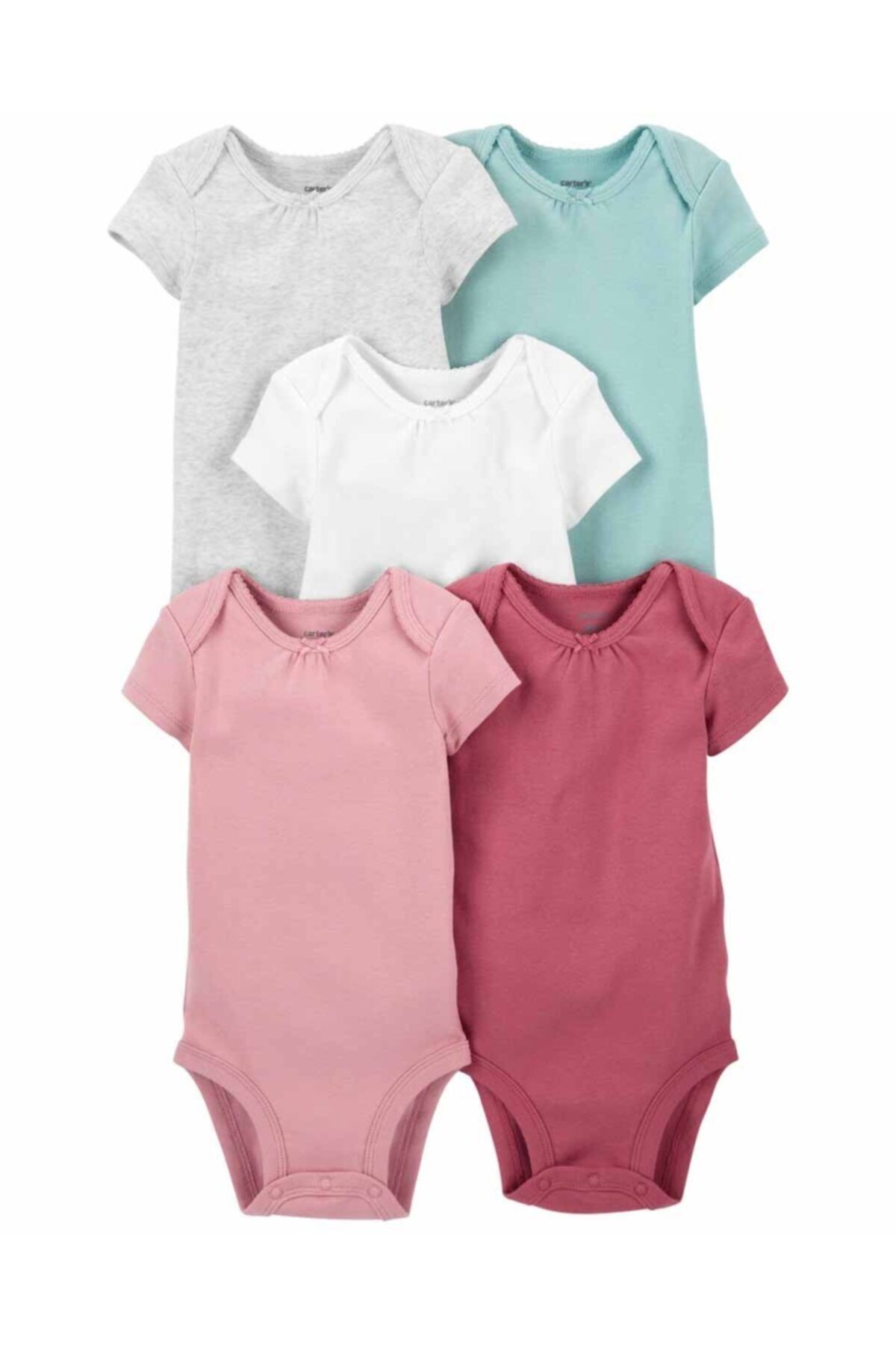 Kız Bebek Soft Renkli 5li Body Set