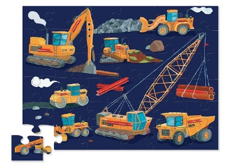 Dekoratif Puzzle - 36 Parça - Construction Zone