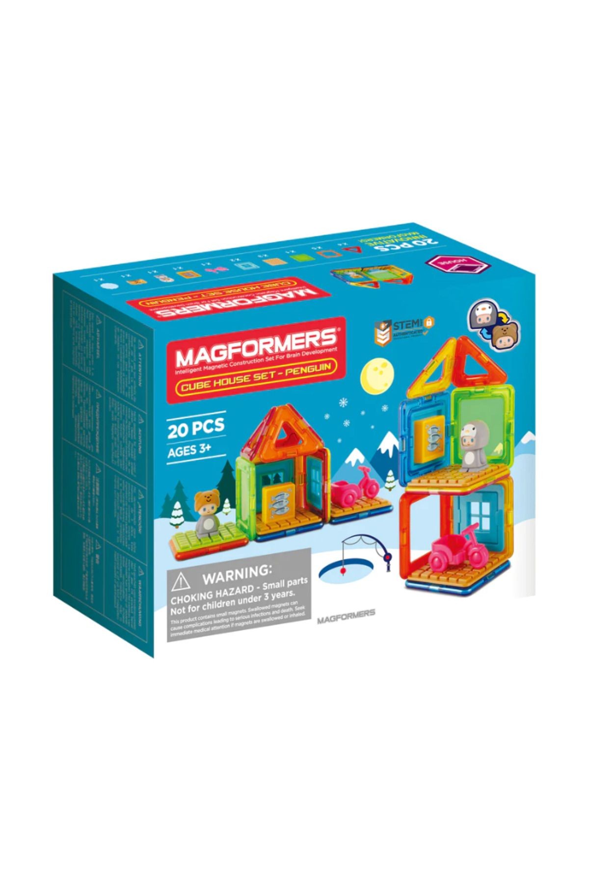 Mıknatıslı Cube House Set - Penguin - 20 Parça