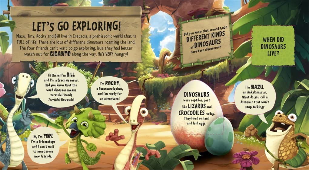 Gigantosaurus - Dinopedia : lift the flaps to discover the world of dinosaurs!