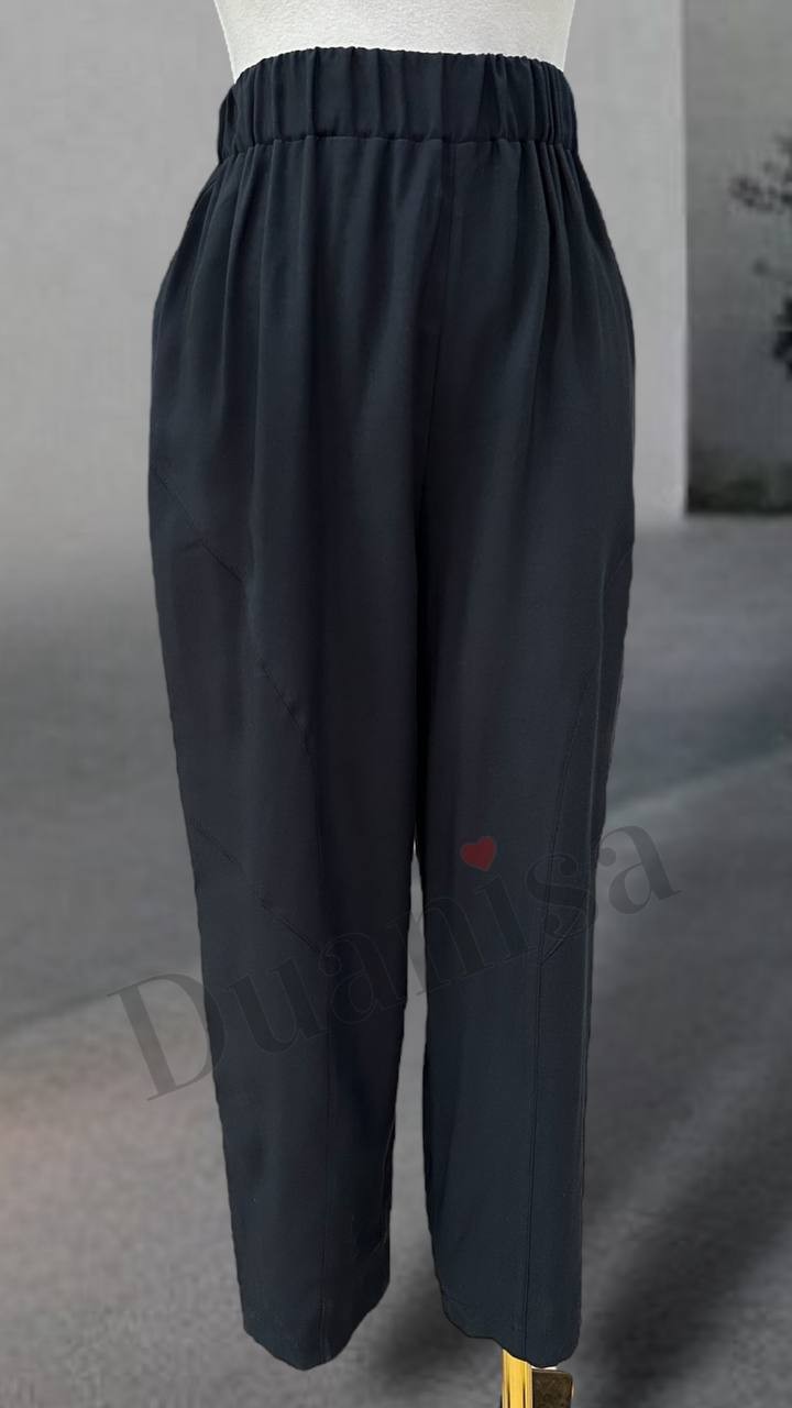 Sentez Duti Keten Pantolon Z-5596 - Siyah
