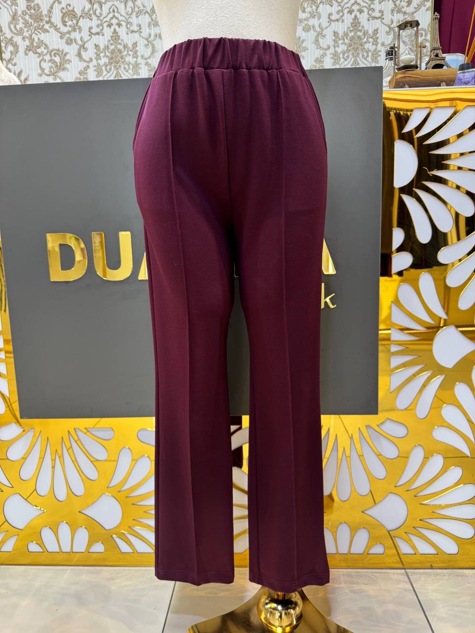 Sentez Elisse Büyük Beden Pantolon SZ-5616 - Bordo