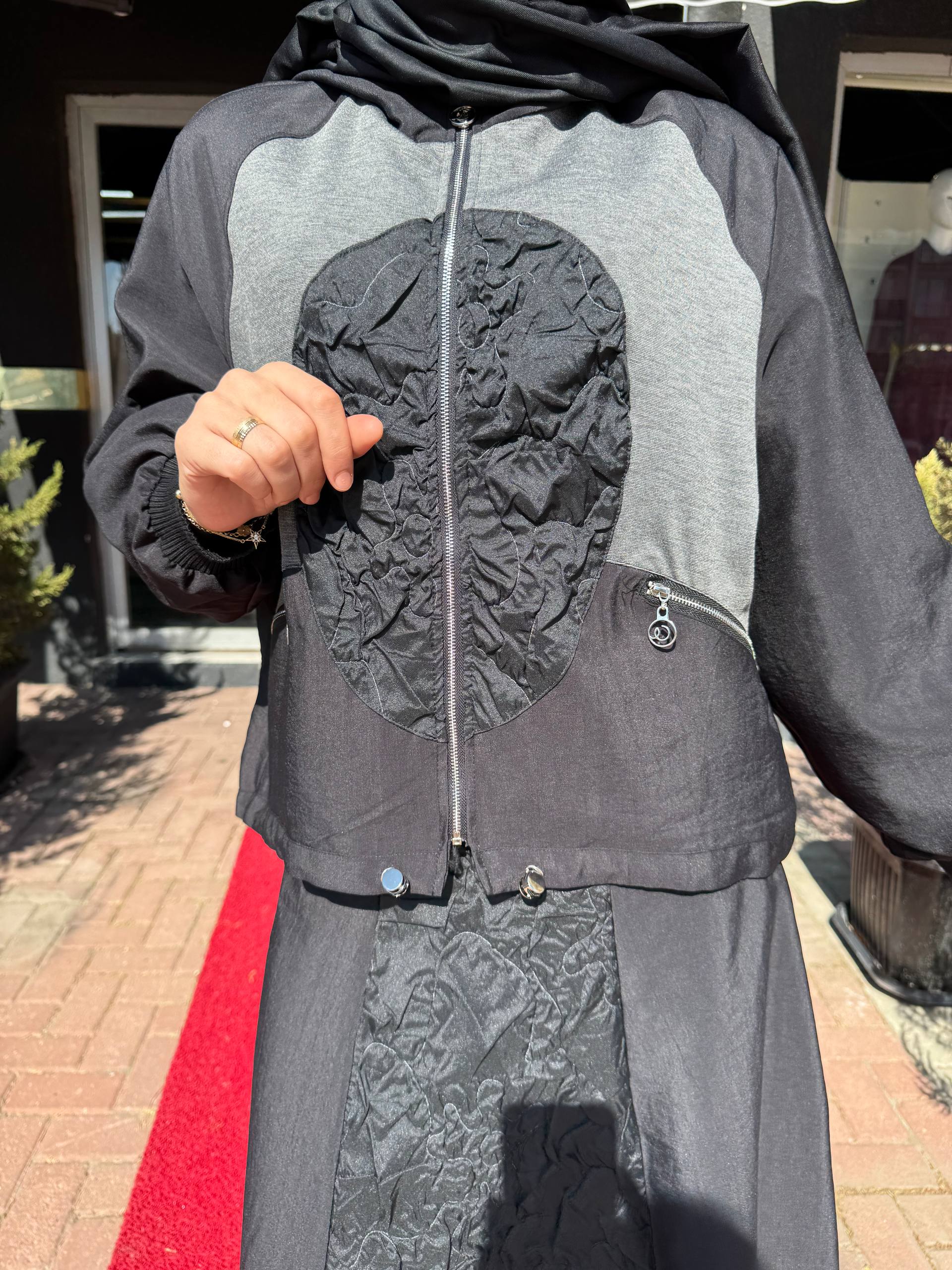 Ceremony Önü Ve Cepleri Fermuar Detaylı Ceketli Etekli Star Takım W-6924