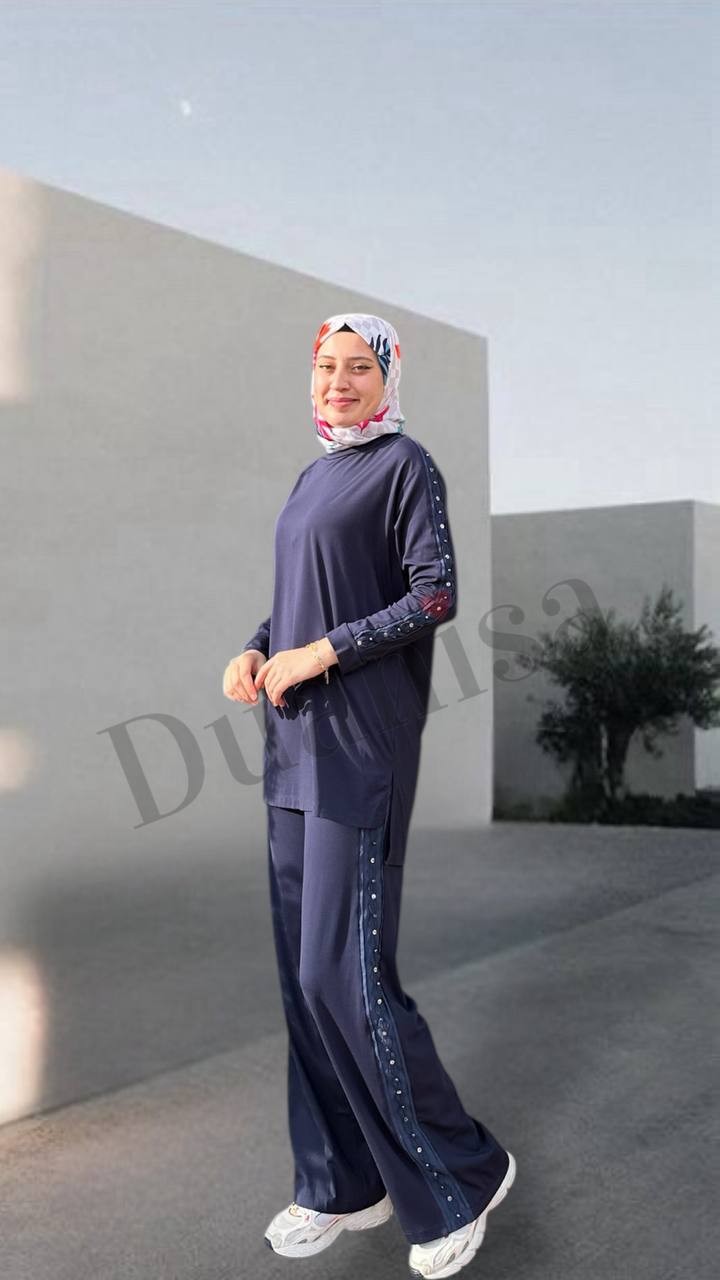 Ceremony Tuniğinin Ve Pantolonun Yanları Zımba Taş Ve Dubai Takım S-5983
