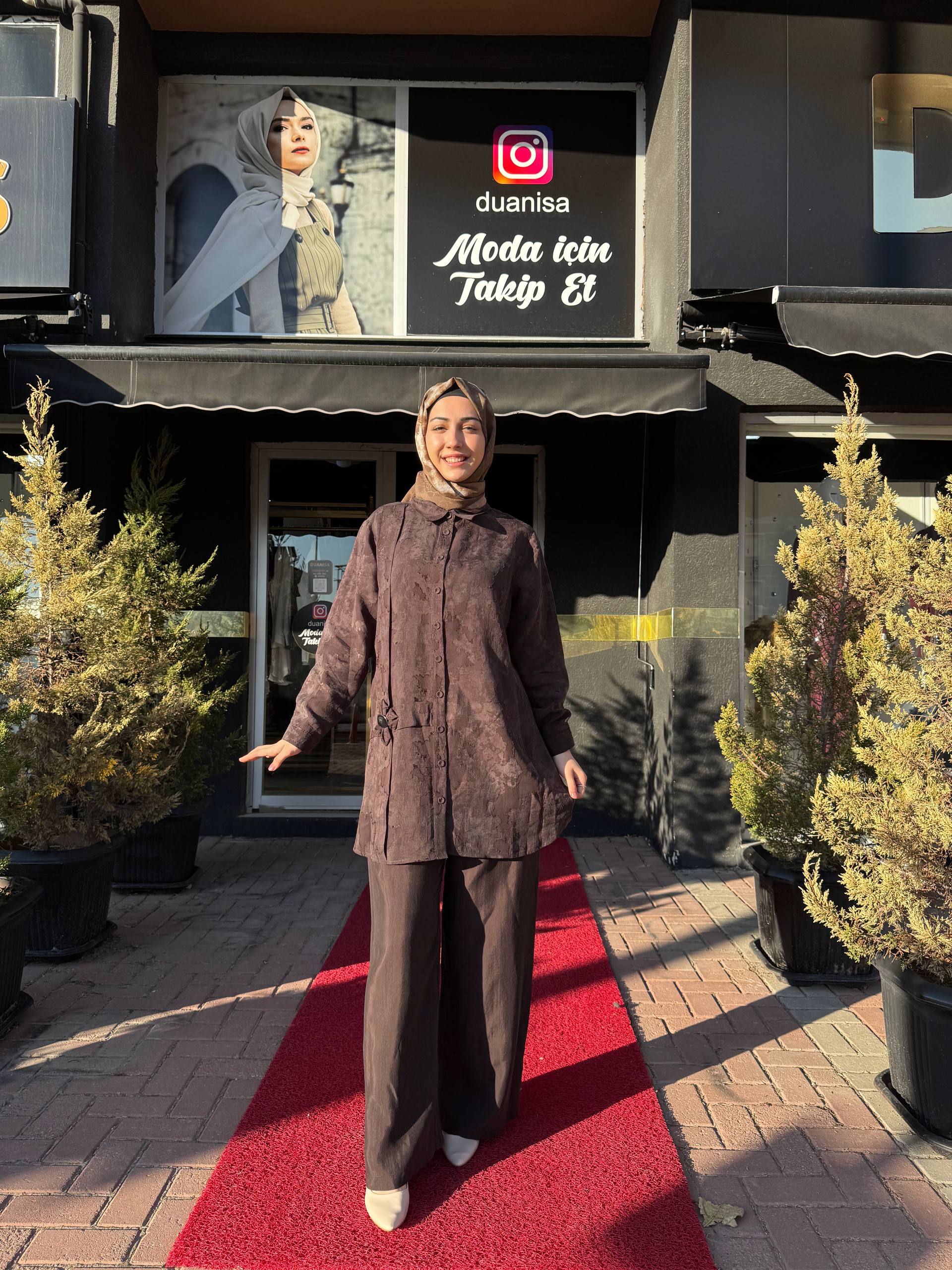 Lissmore Pantolonlu Takım WİN-6021 - Kahve