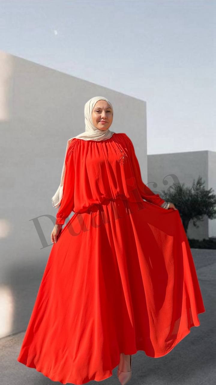 Beys Design Şifon Bluz Takım Nar Çiçeği 25SS79038