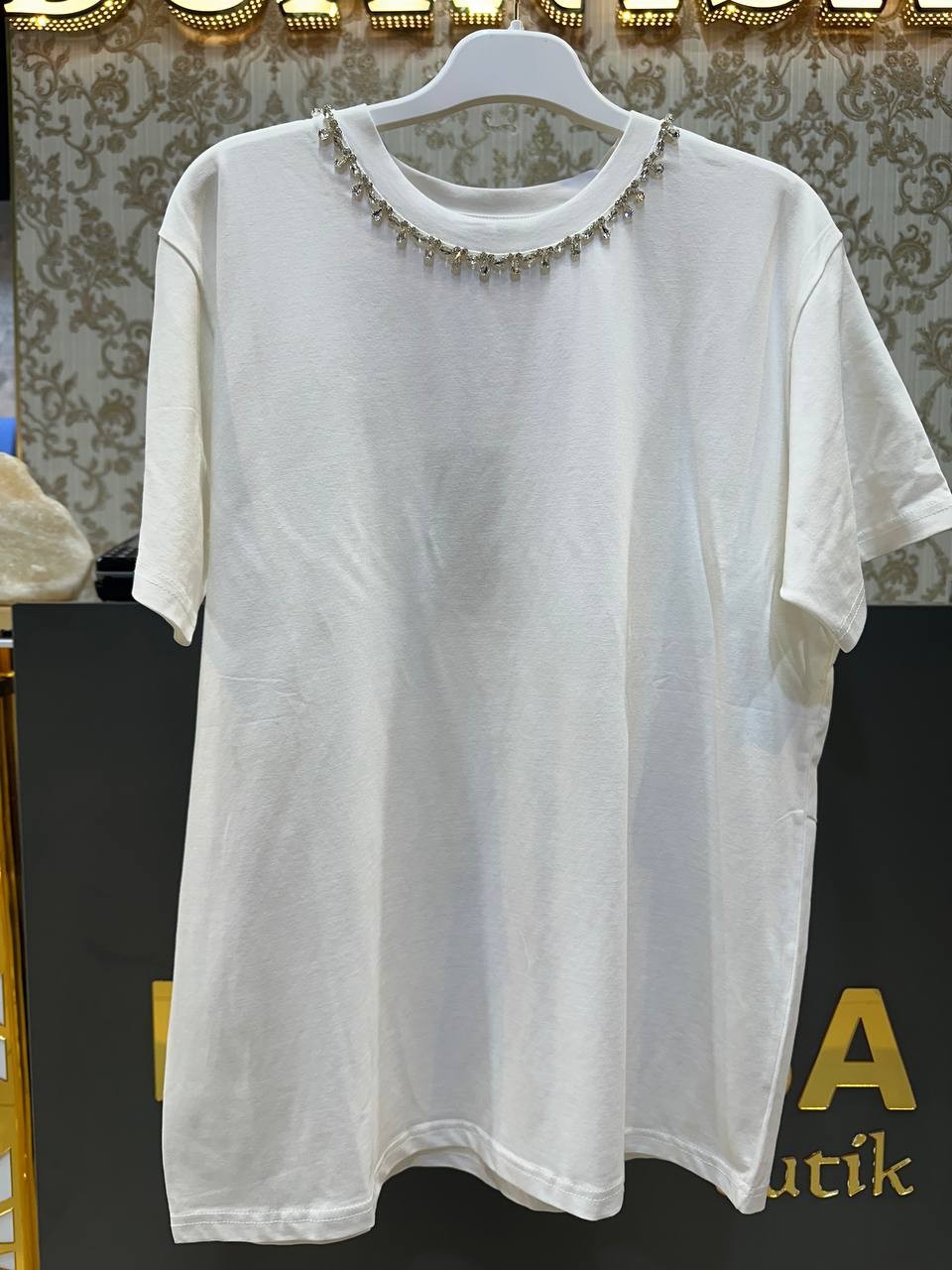 Beys Design Damla Taş Detaylı Tunik 25SS74017 - Ekru