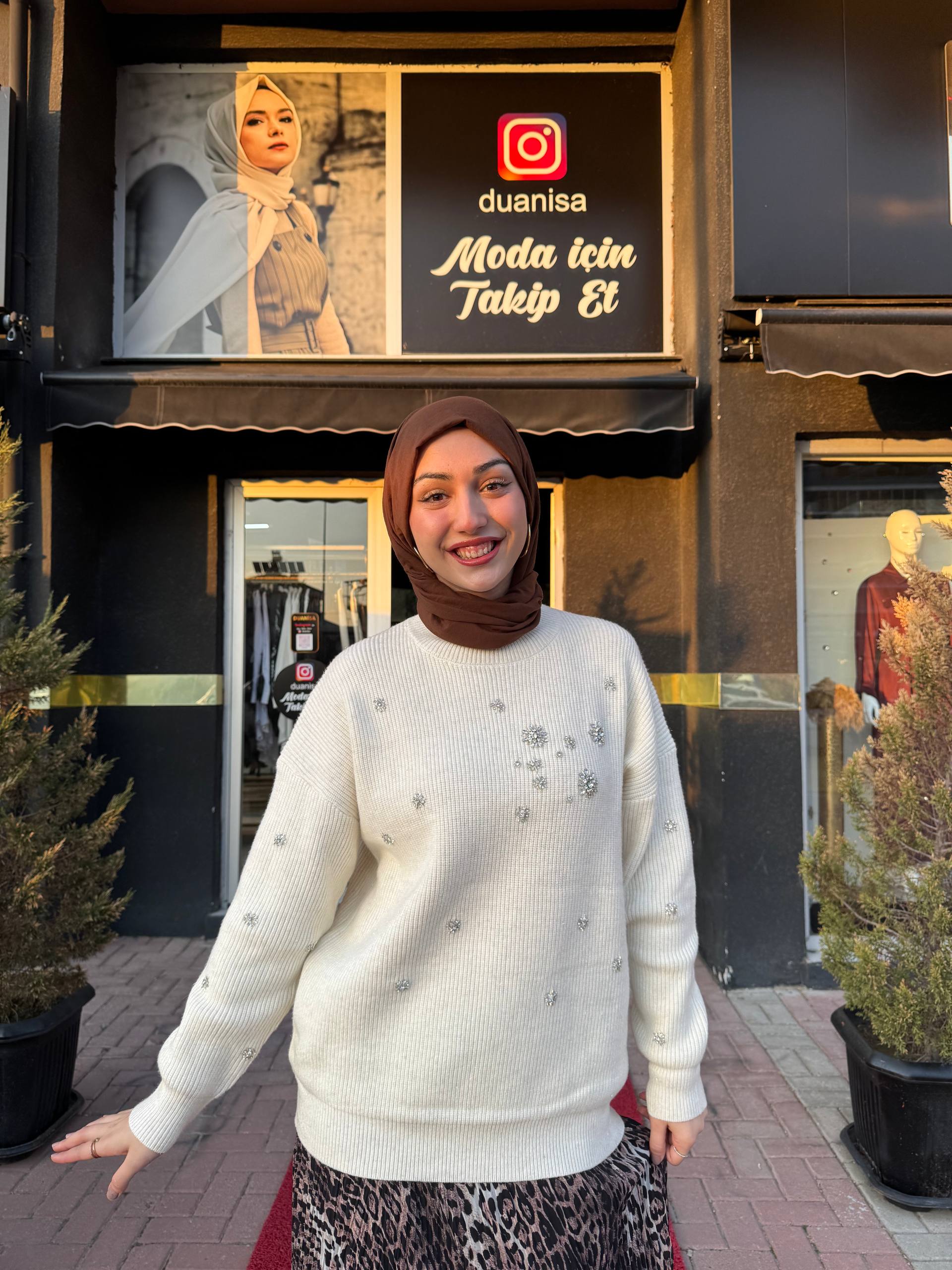 Fuat Gürşen Tunik 25K-4355 - Ekru