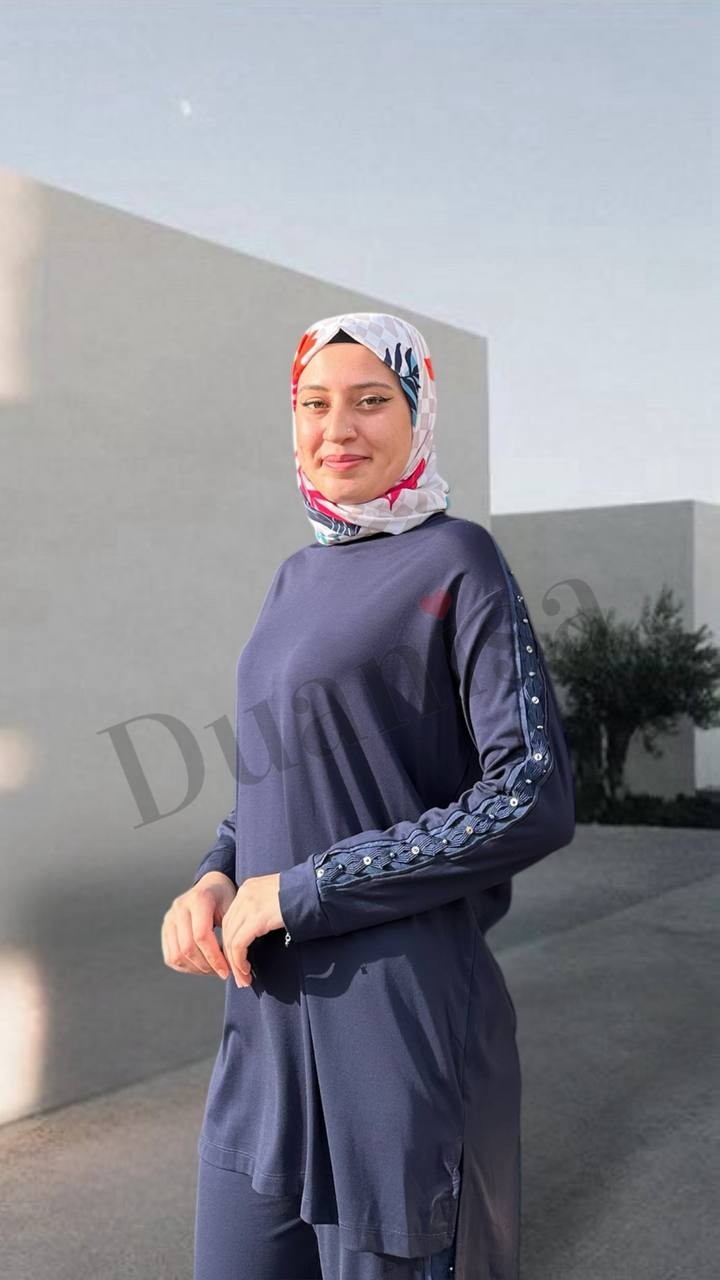 Ceremony Tuniğinin Ve Pantolonun Yanları Zımba Taş Ve Dubai Takım S-5983