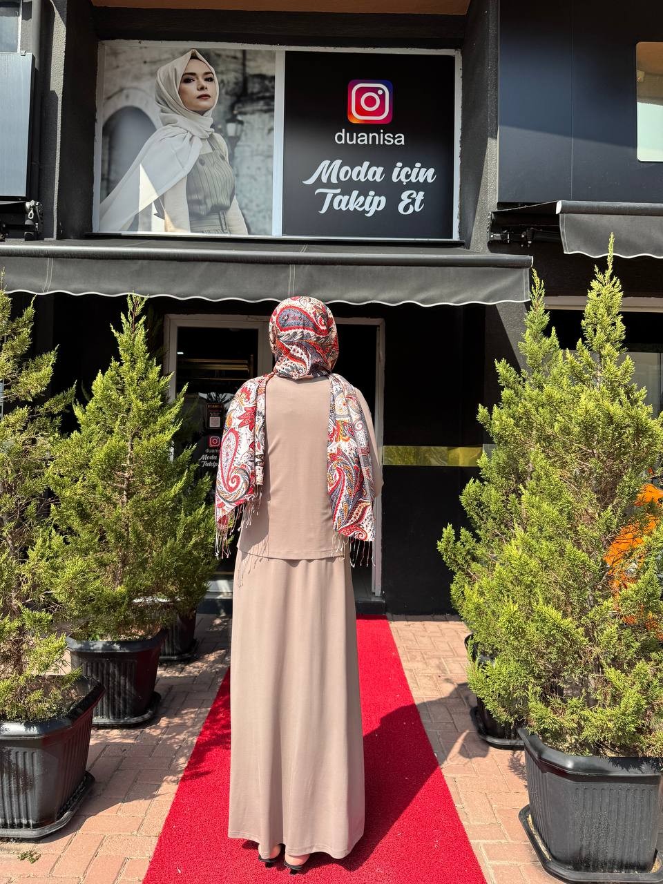 Ceremony İç Elbisesi Bambu Ön İki Pat Taş Detaylı Takım W-6942