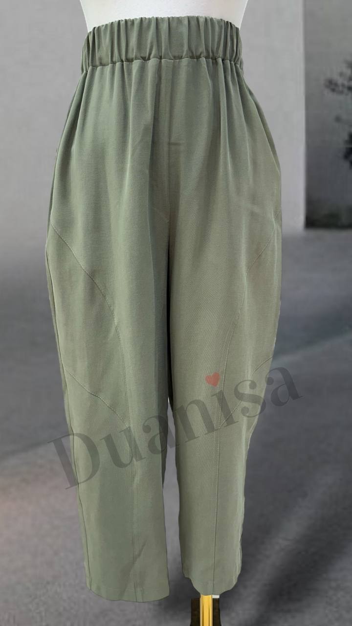 Sentez Duti Keten Pantolon Z-5596 - Haki