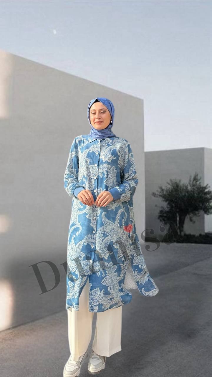 Fuat Gürşen Tunik 25Y-3704 - İndigo