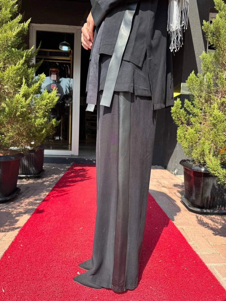Ceremony Anjelik Önden Bağlamalı Saçaklı Ceketli Takım W-6823 
