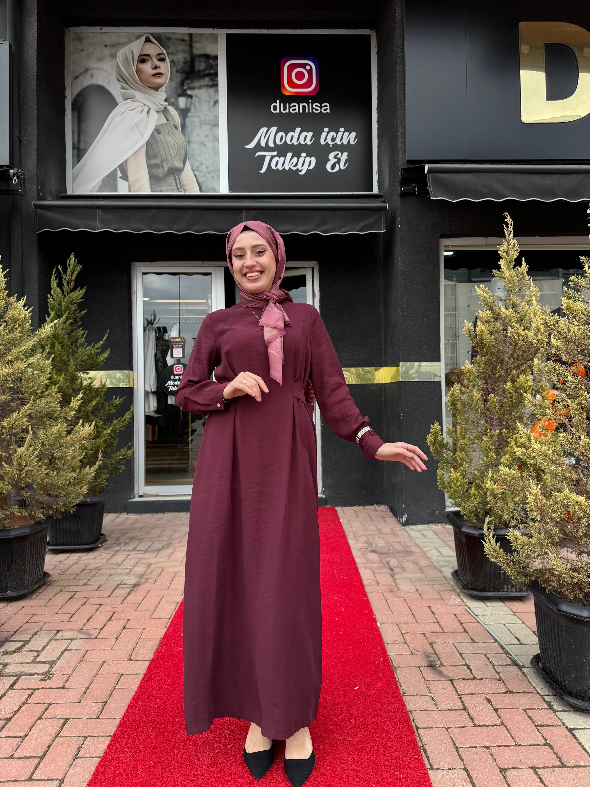 Nuss Elbise NS-26K2012 - Mürdüm