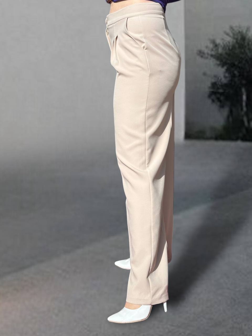 Loreen Fashion - Palazzo Pantolon - Krem