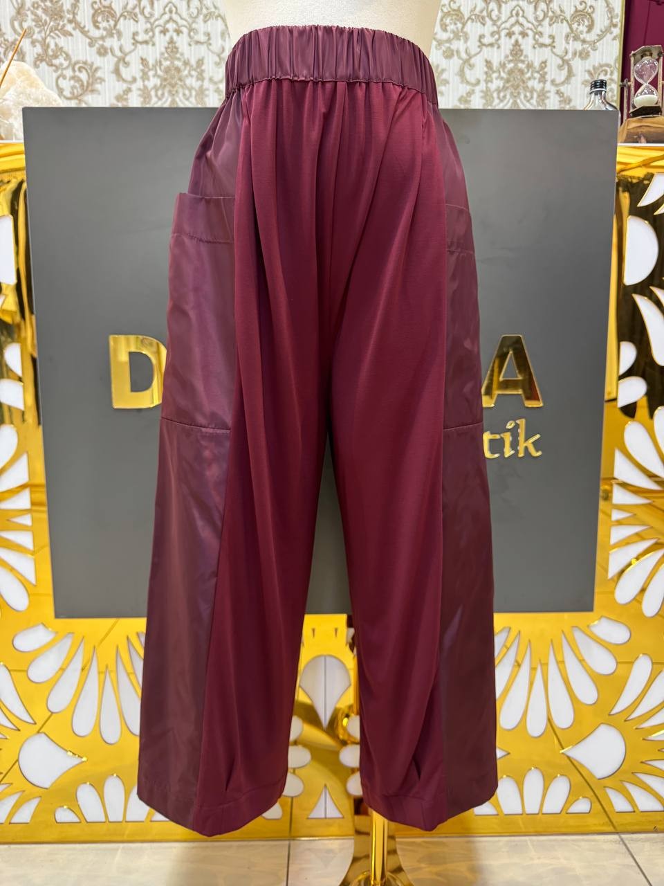 Sentez Naurra Konbinli Pantolon SZ-5608 - Bordo