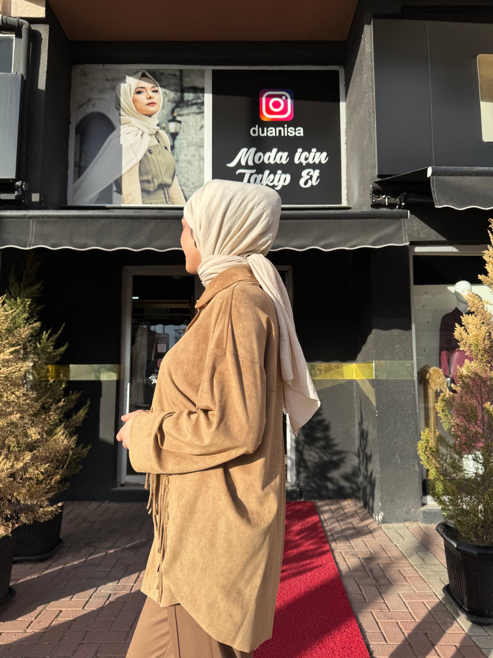 Ceremony Püsküllü Süet Gömlek Camel W-6198