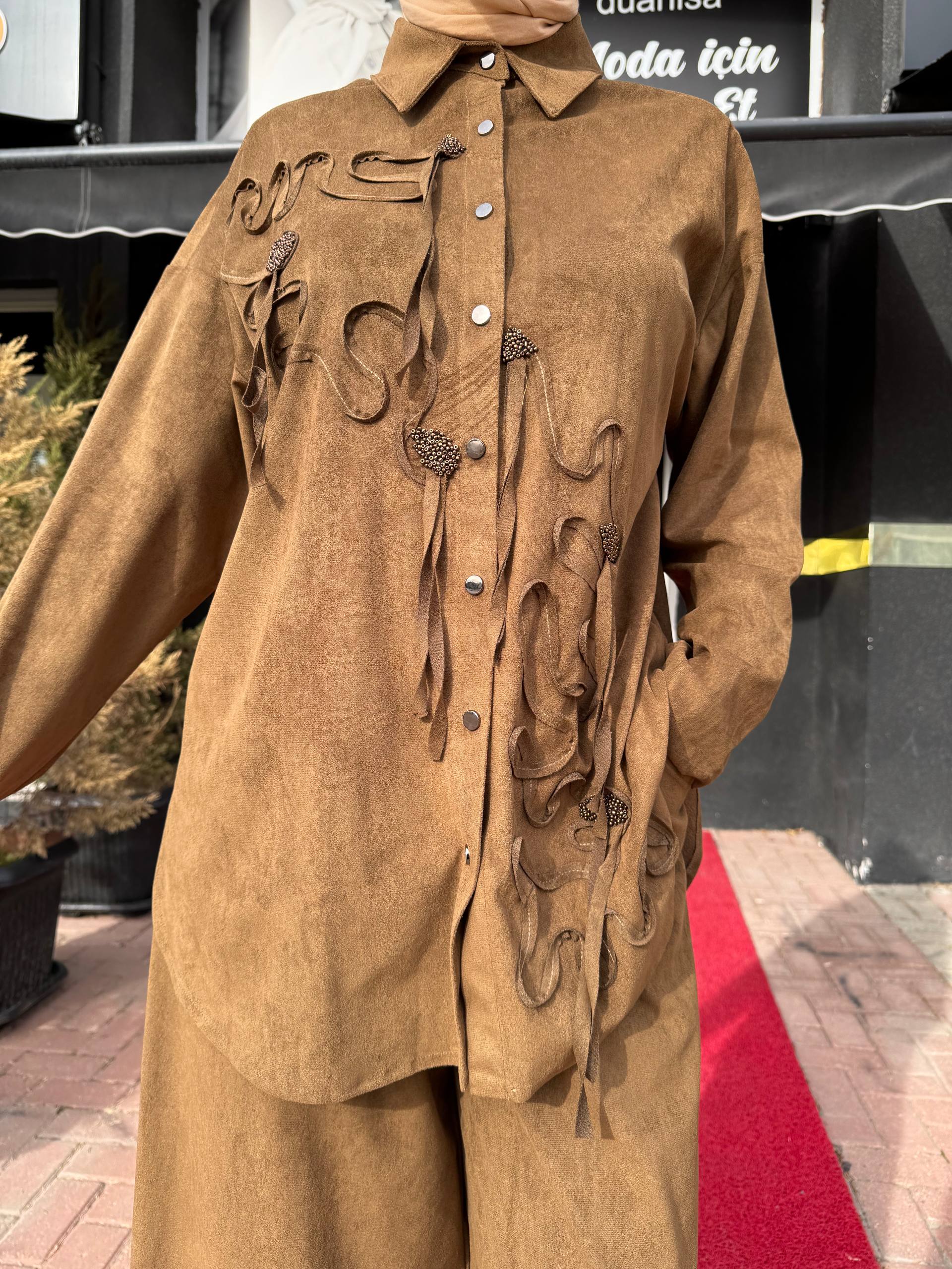 Ceremony Lase Nakışlı Pantolonlu Takım W-6957