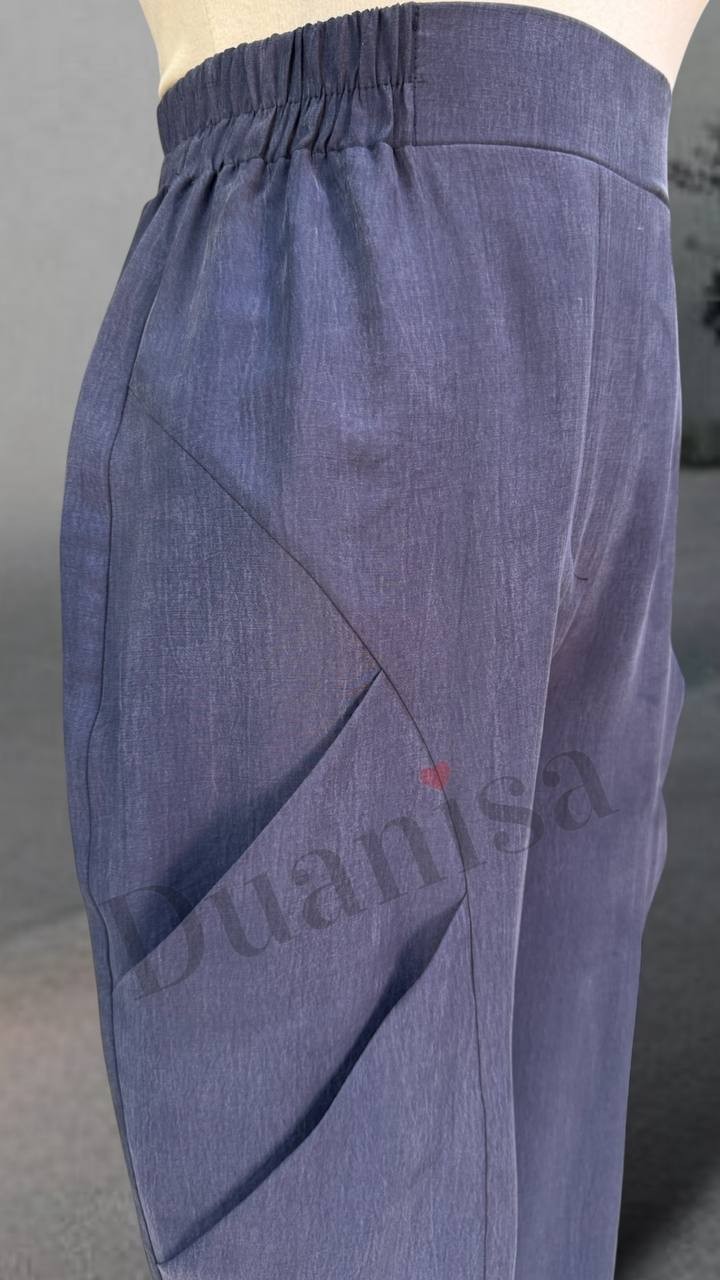 Sentez Duti Keten Havuç Pantolon Z-5595