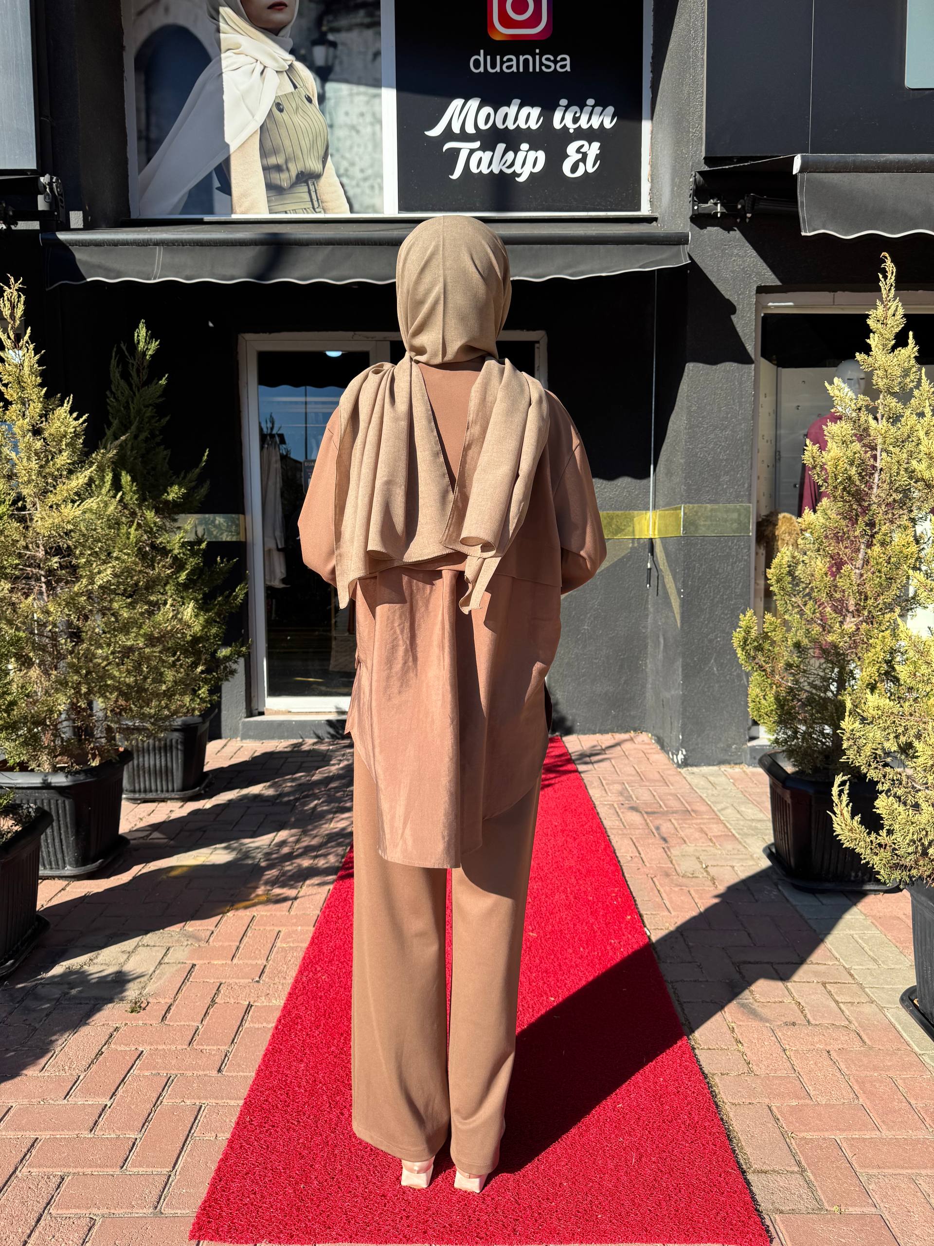Ceremony Önü Gold Düğme Detaylı Pantolonlu Takım W-6931