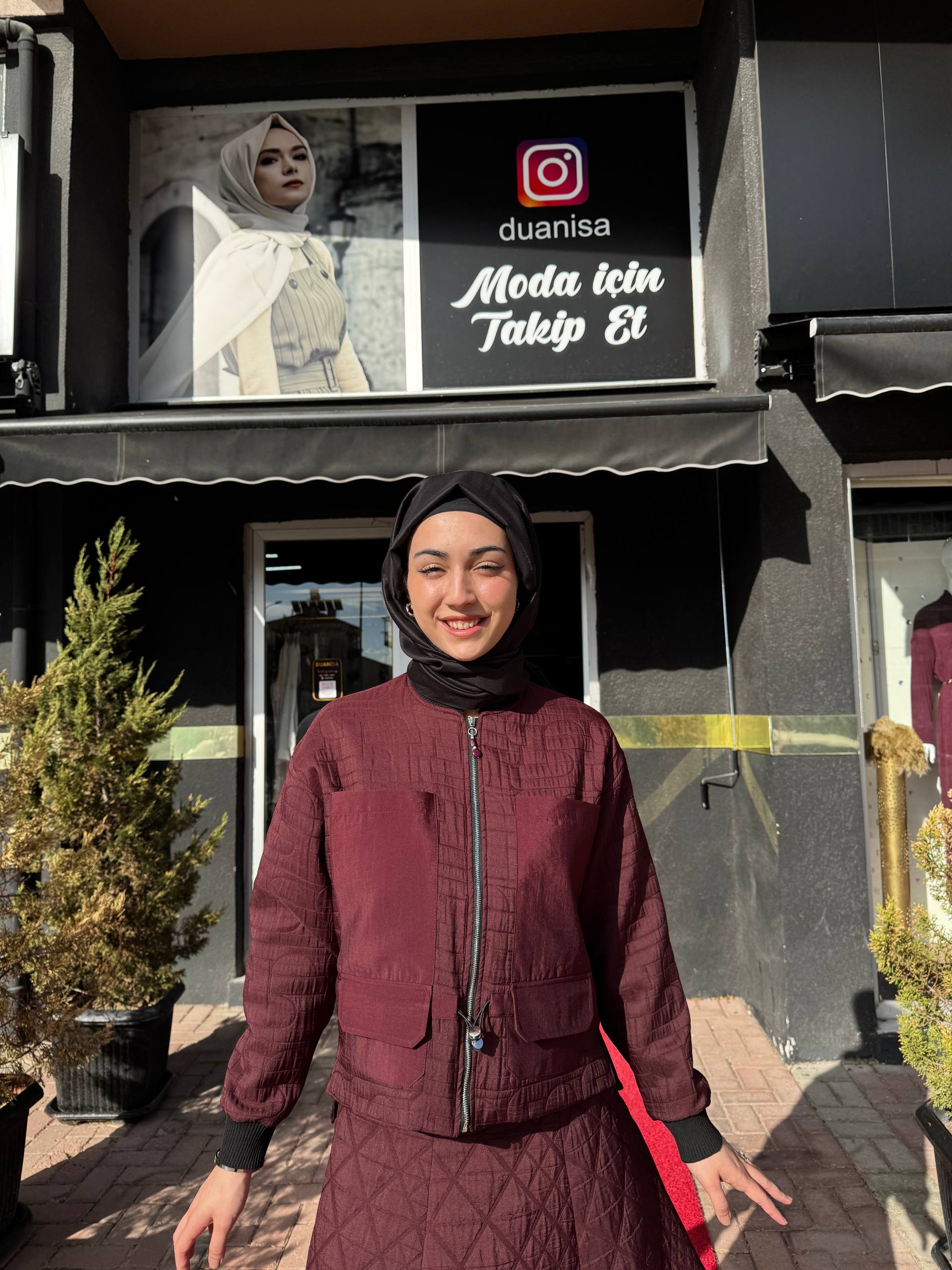 Ceremony Önü Fermuarlı Ceket Ve Etekli Baklava Kapitone Takım W-6934