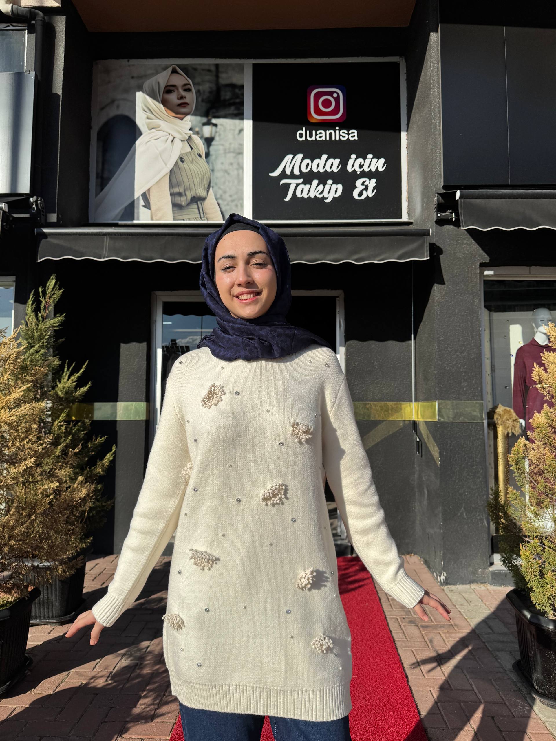 Fuat Gürşen Tunik 25K-4352 - Ekru