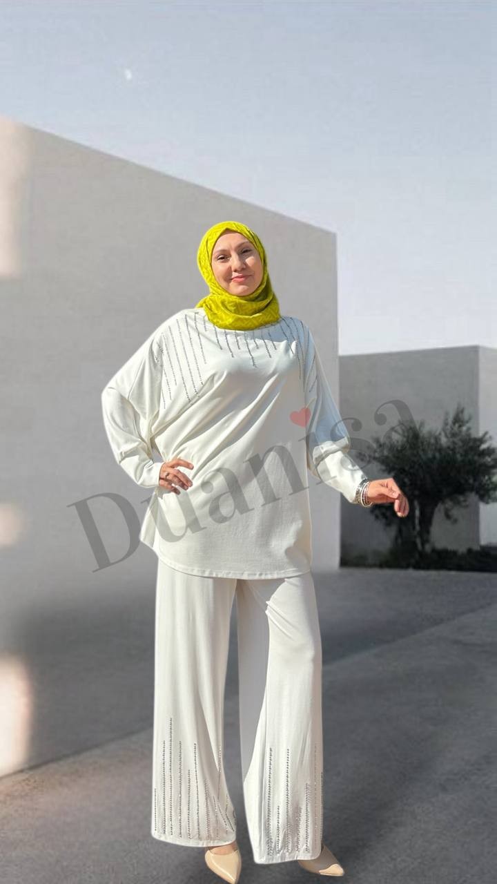 Beys Design Diamond Takım 25SS79008 - Ekru