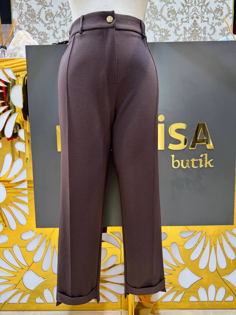 Sentez Nevyork Duble Paça Pantolon SZ-5601 - Kahve