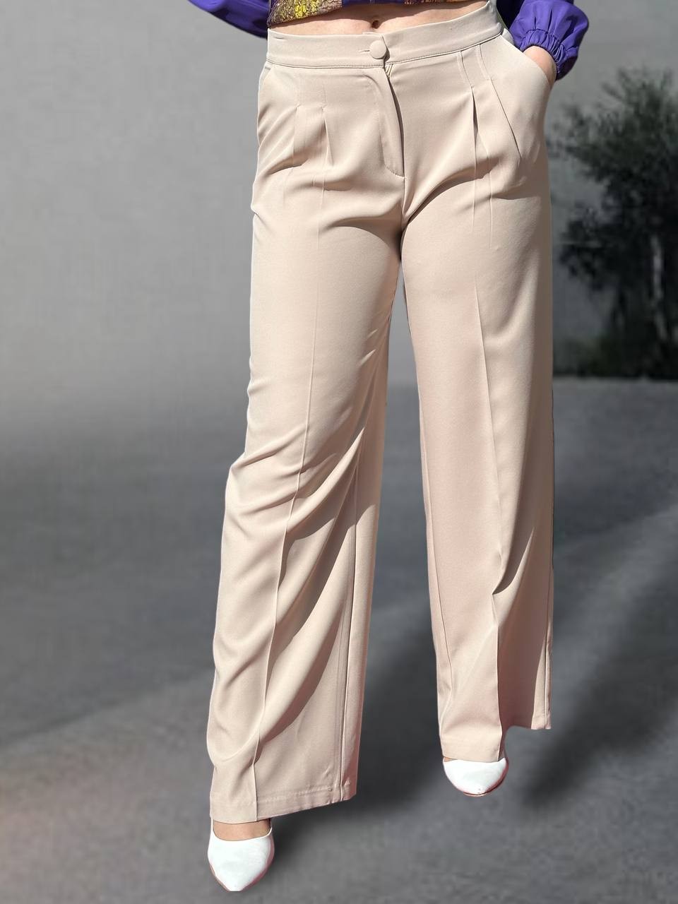 Loreen Fashion - Palazzo Pantolon - Krem