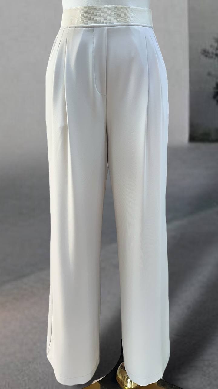Sentez İyon Pileli Pantolon Z-5592 - Taş