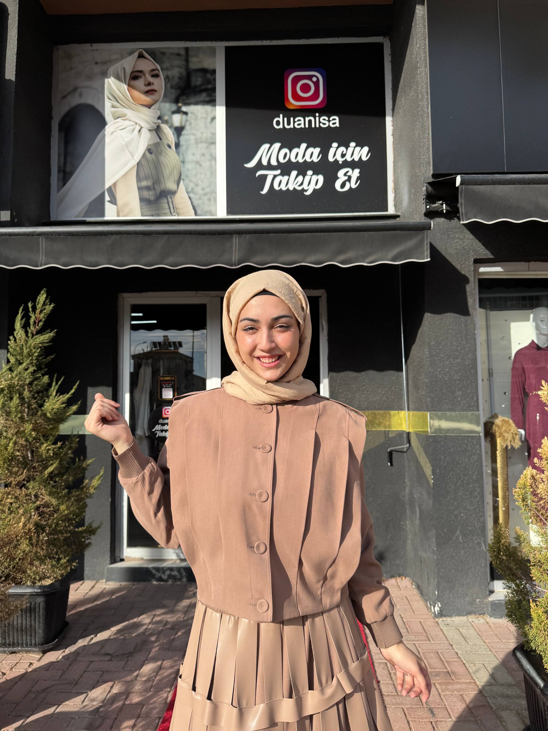 Ceremony Anjelik Apoletli Kısa Ceket W-6817 - Nude