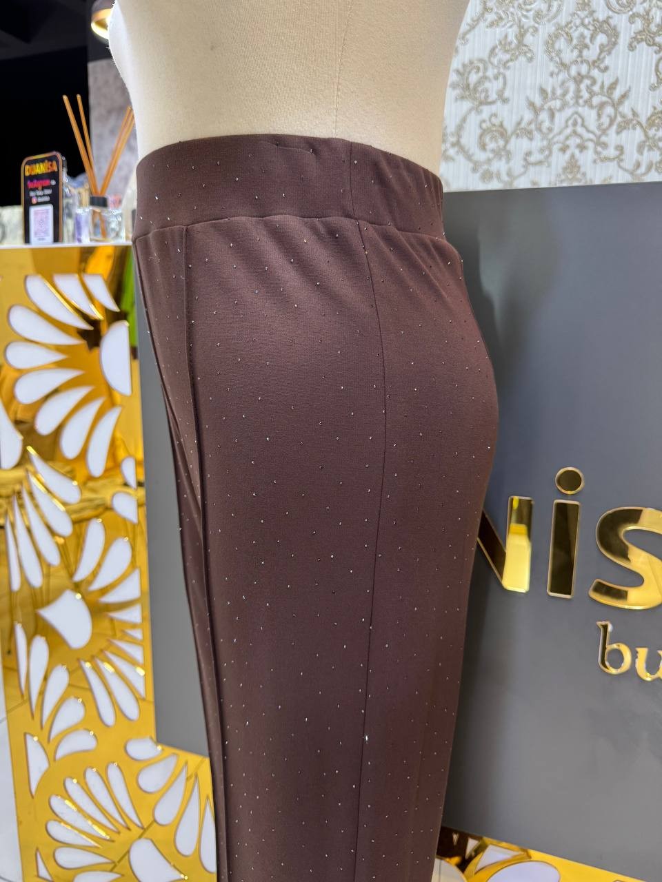 Sentez Taşlı İspanyol Paça Pantolon SZ-5604