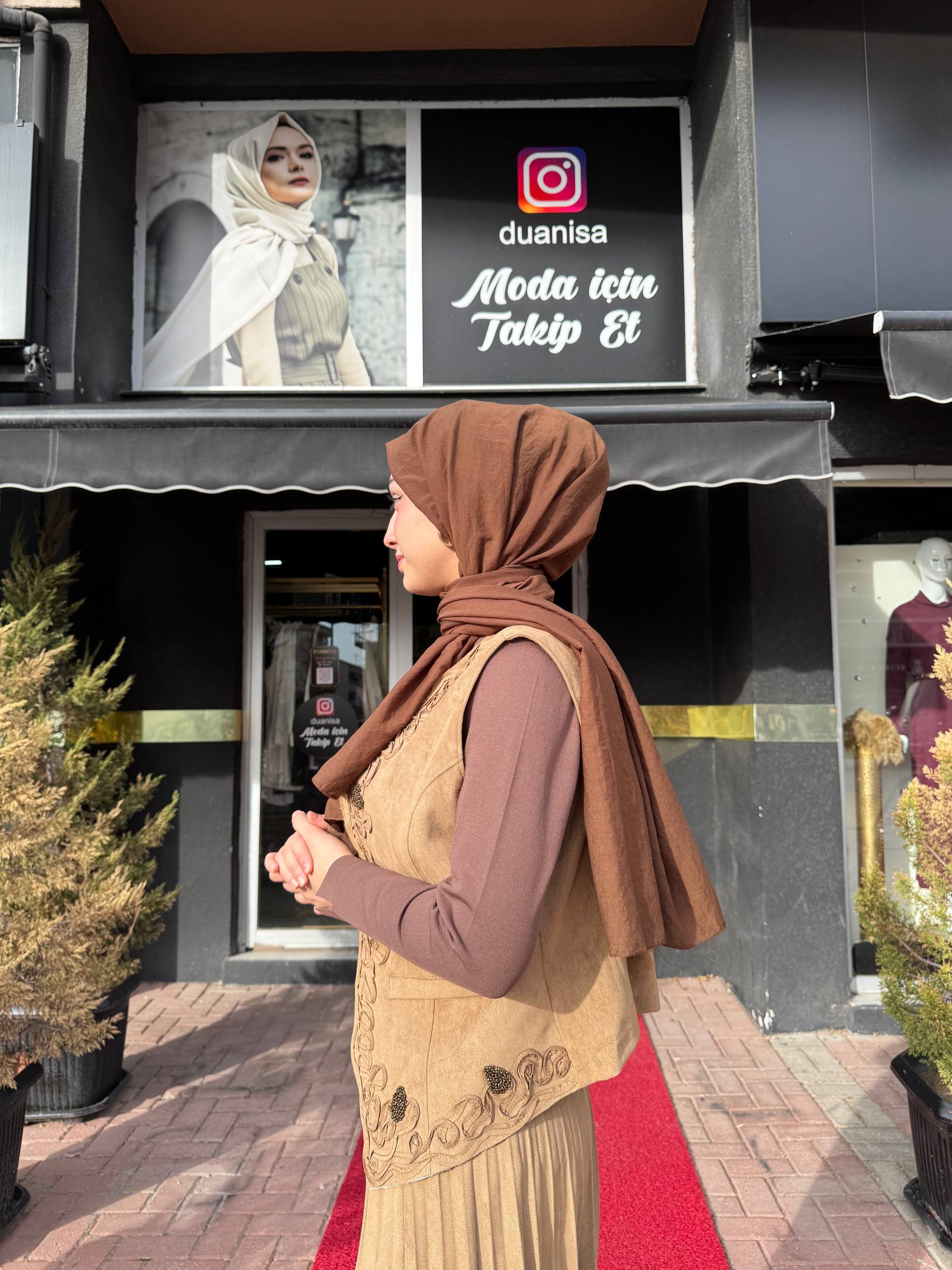 Ceremony Nakışlı Süet Yelek W-68100