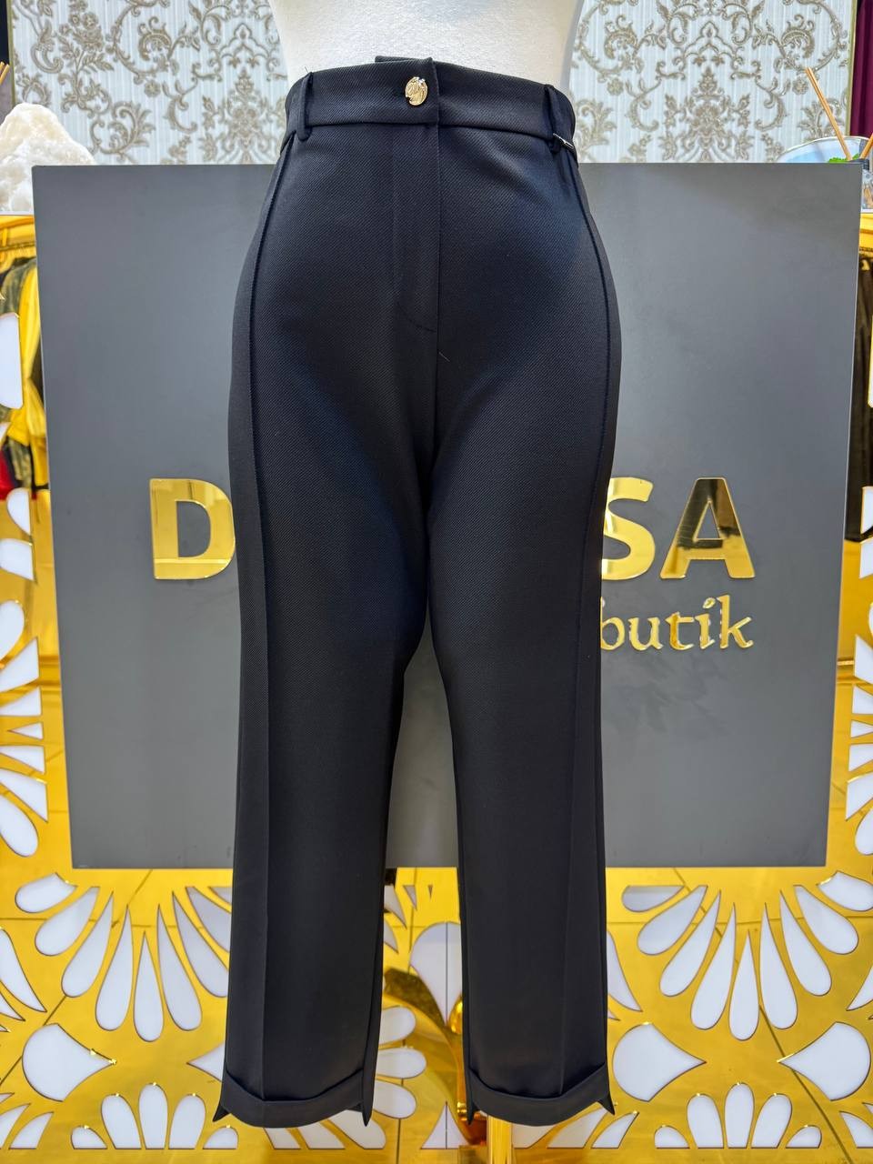 Sentez Nevyork Duble Paça Pantolon SZ-5601 - Siyah