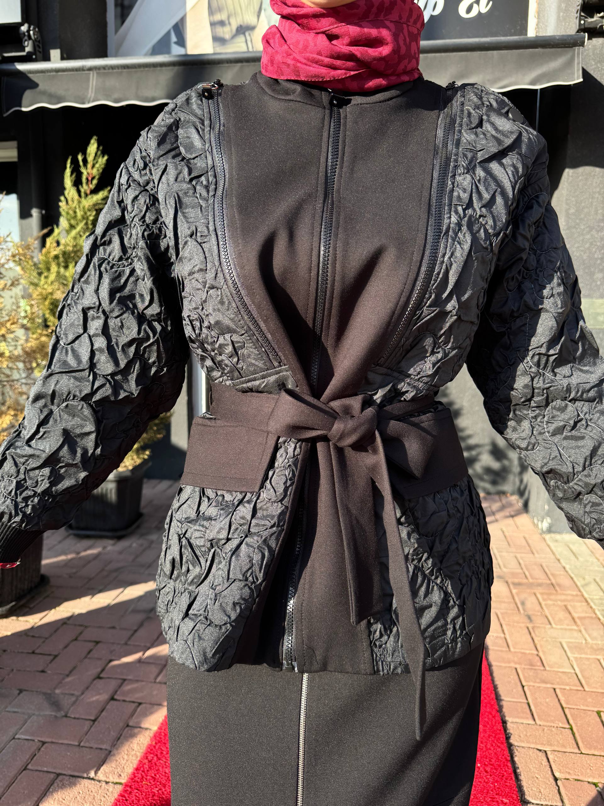 Ceremony Santana Örme Garnili Kısa Kap W-6848