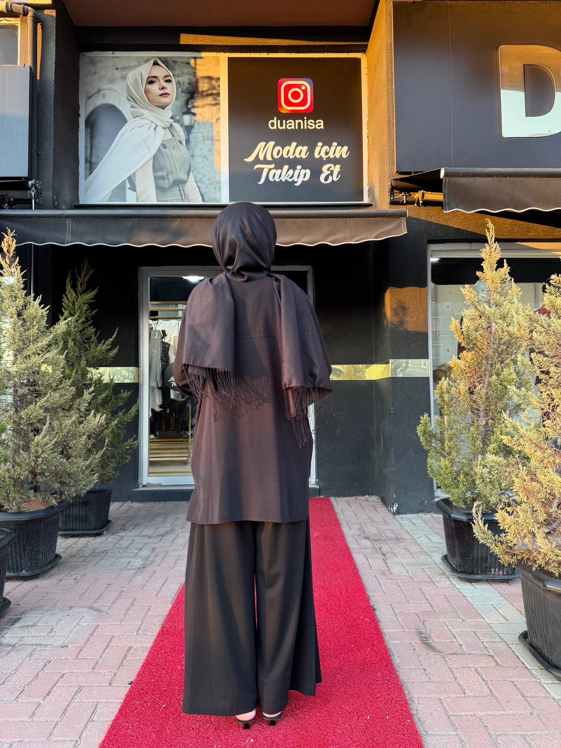 Ceremony Tuniği Ve Pantolonu Bambu Detaylı Aksesuarlı Takım W-6940