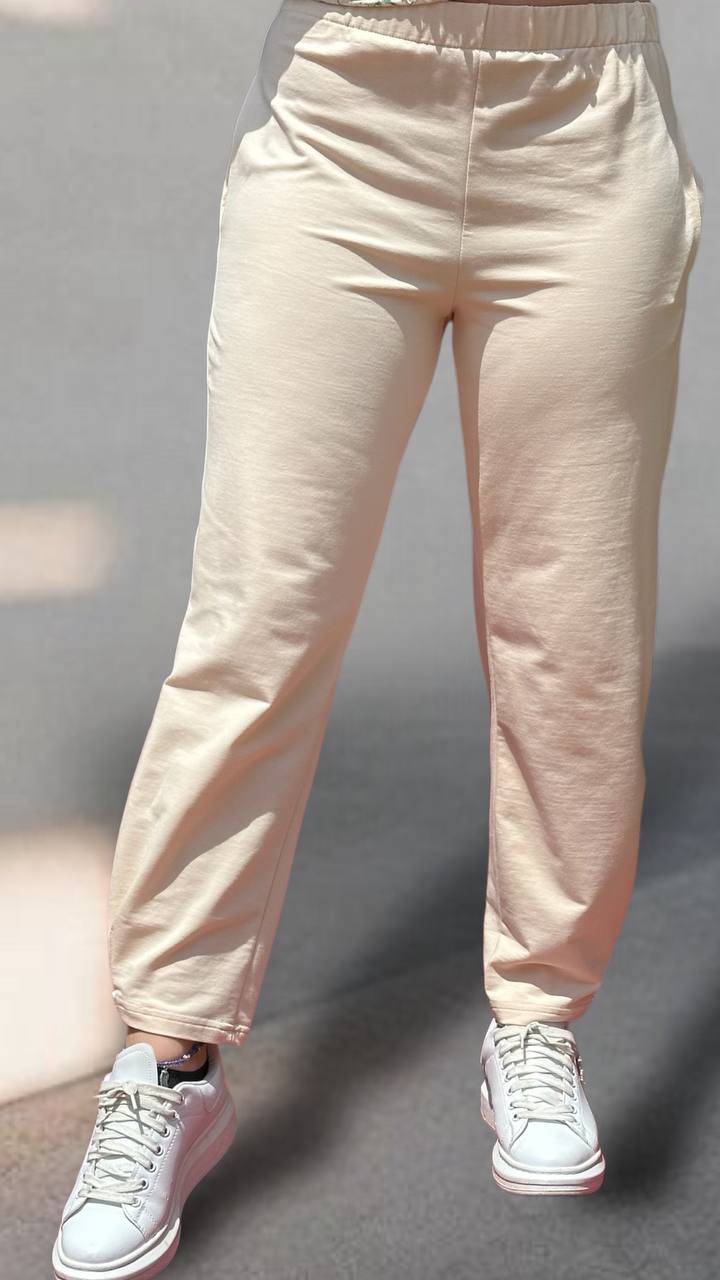 Ceremony Paçası Çıtçıtlı Pantolon Krem