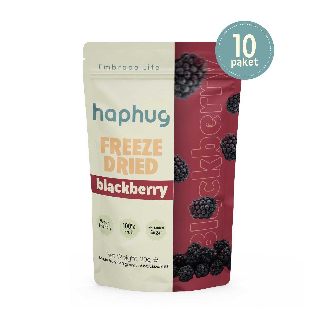 HapHug Freeze-Dried Blackberry - Pack of 10