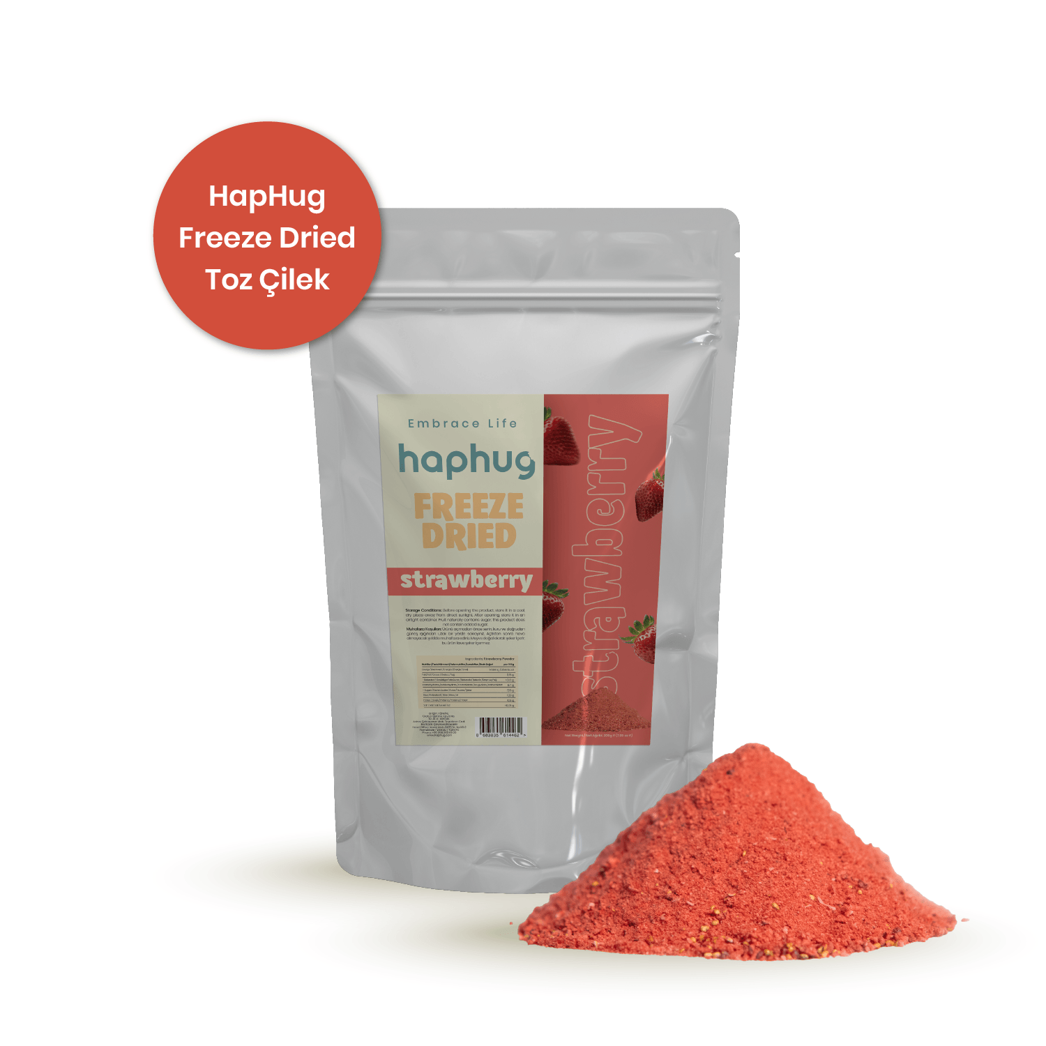 Freeze Dried Toz Çilek - Toptan Paket 