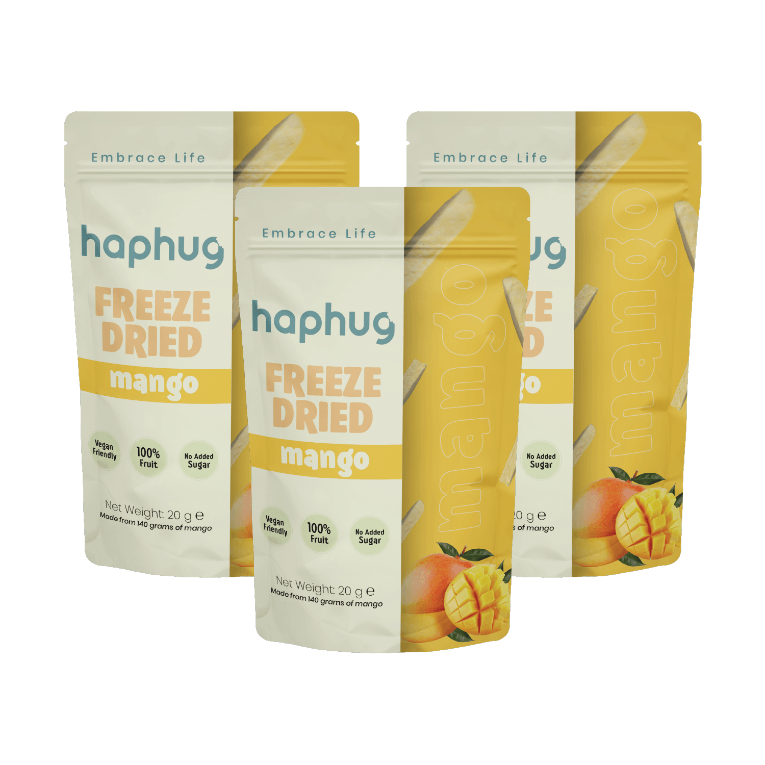 3'lü Paket Freeze Dried Mango - Dondurularak Kurutulmuş Mango 20g x 3