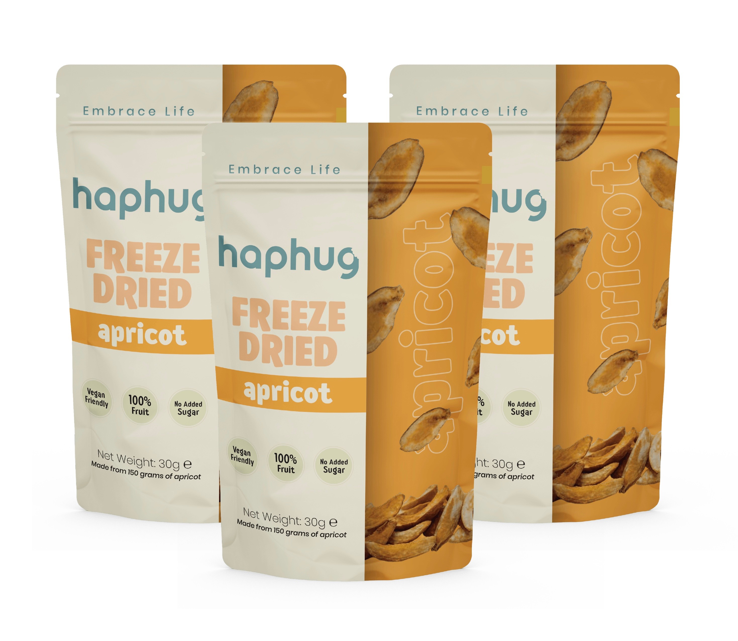 HapHug Freeze-Dried Apricot - Triple Pack