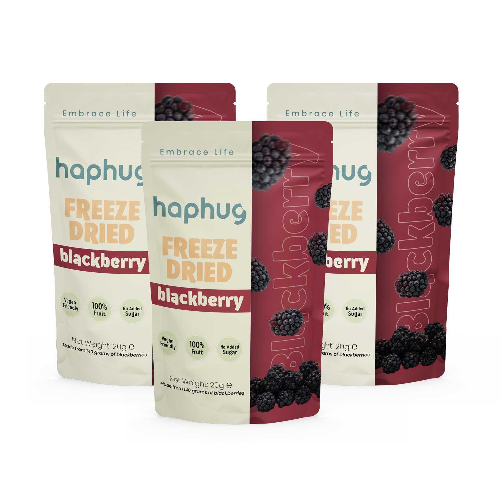 HapHug Freeze-Dried Blackberry - Triple Pack