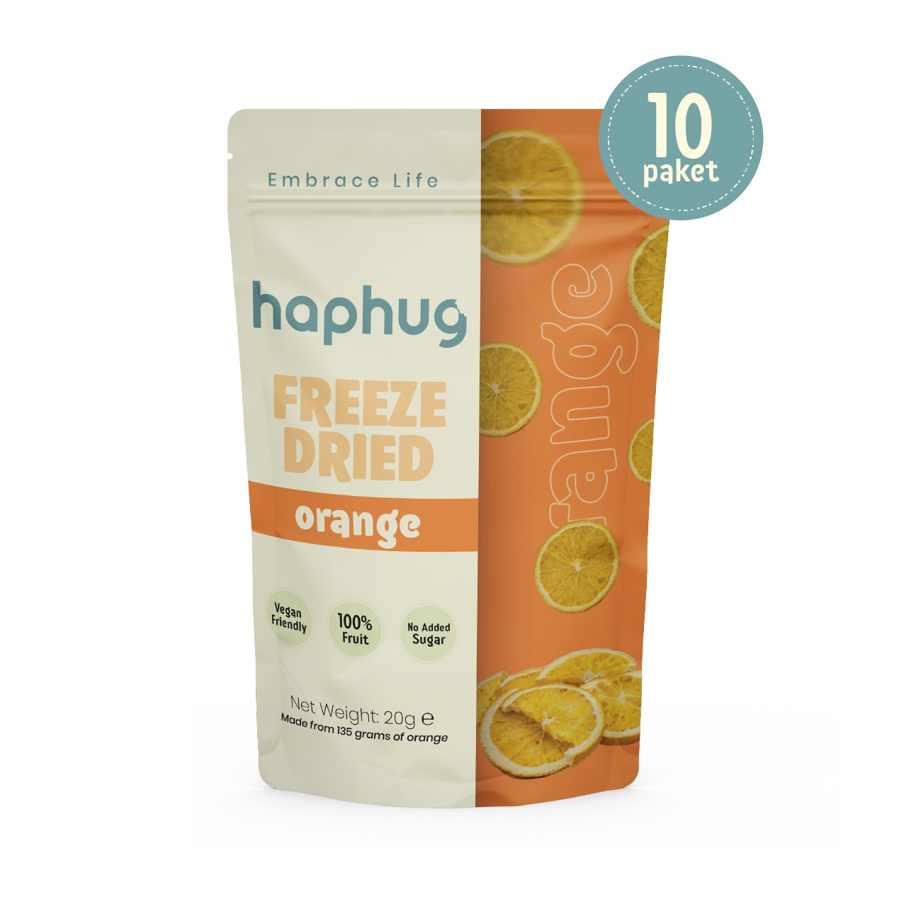 HapHug Freeze-Dried Orange - Pack of 10