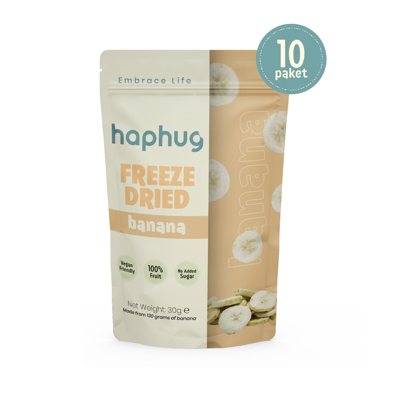 HapHug Freeze-Dried Banana - Pack of 10