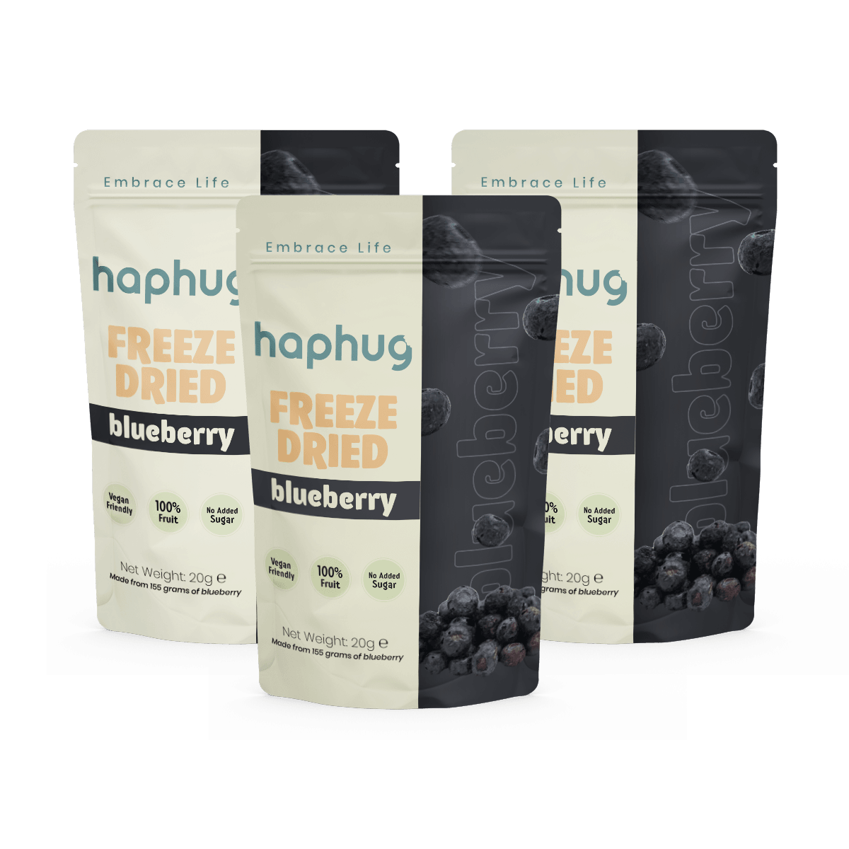 HapHug Freeze-Dried Blueberry - Triple Pack