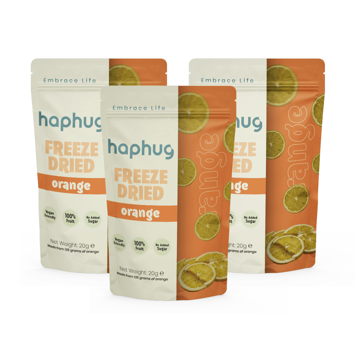 HapHug Freeze-Dried Orange - Triple Pack 