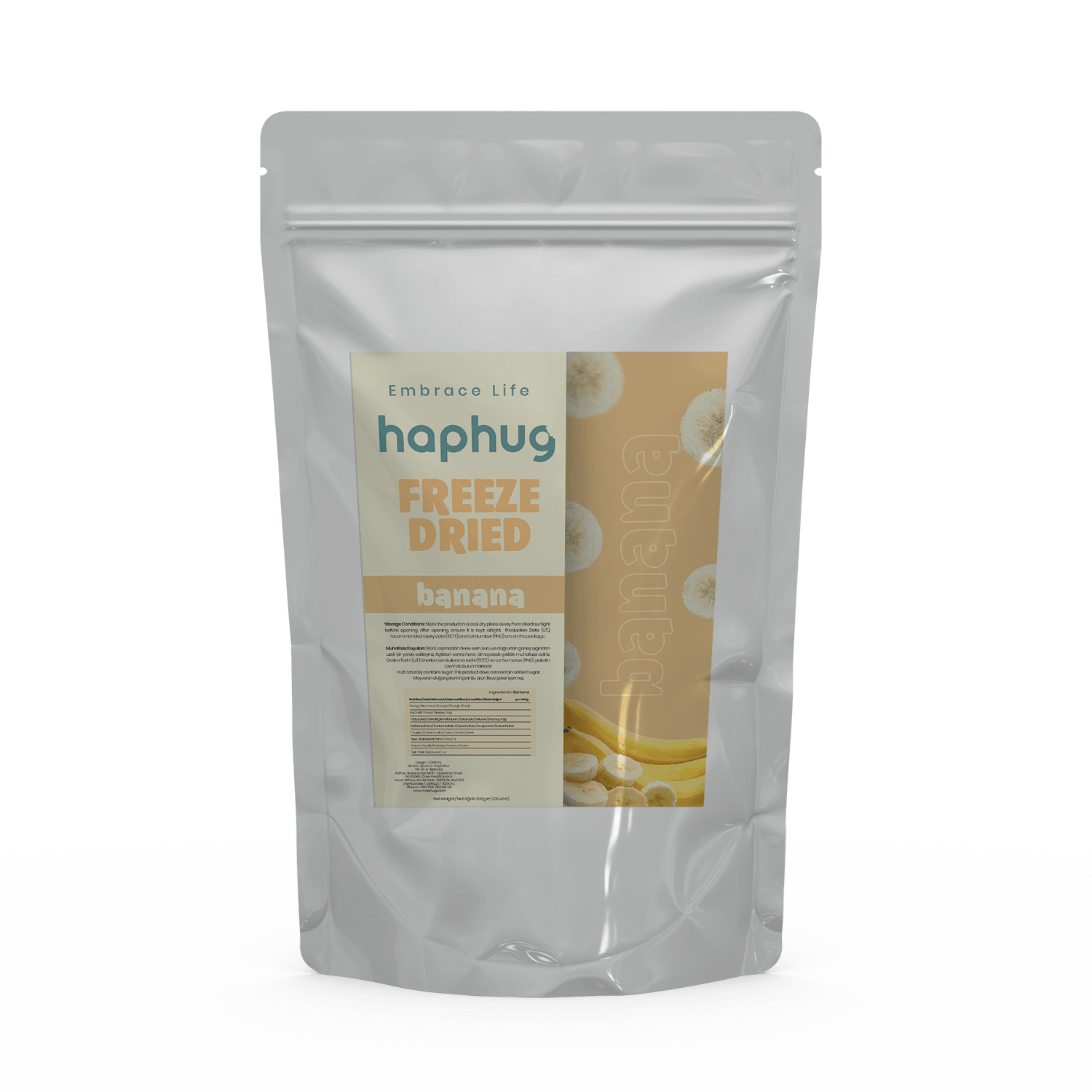 HapHug Freeze Dried Bananas - Wholesale Pack