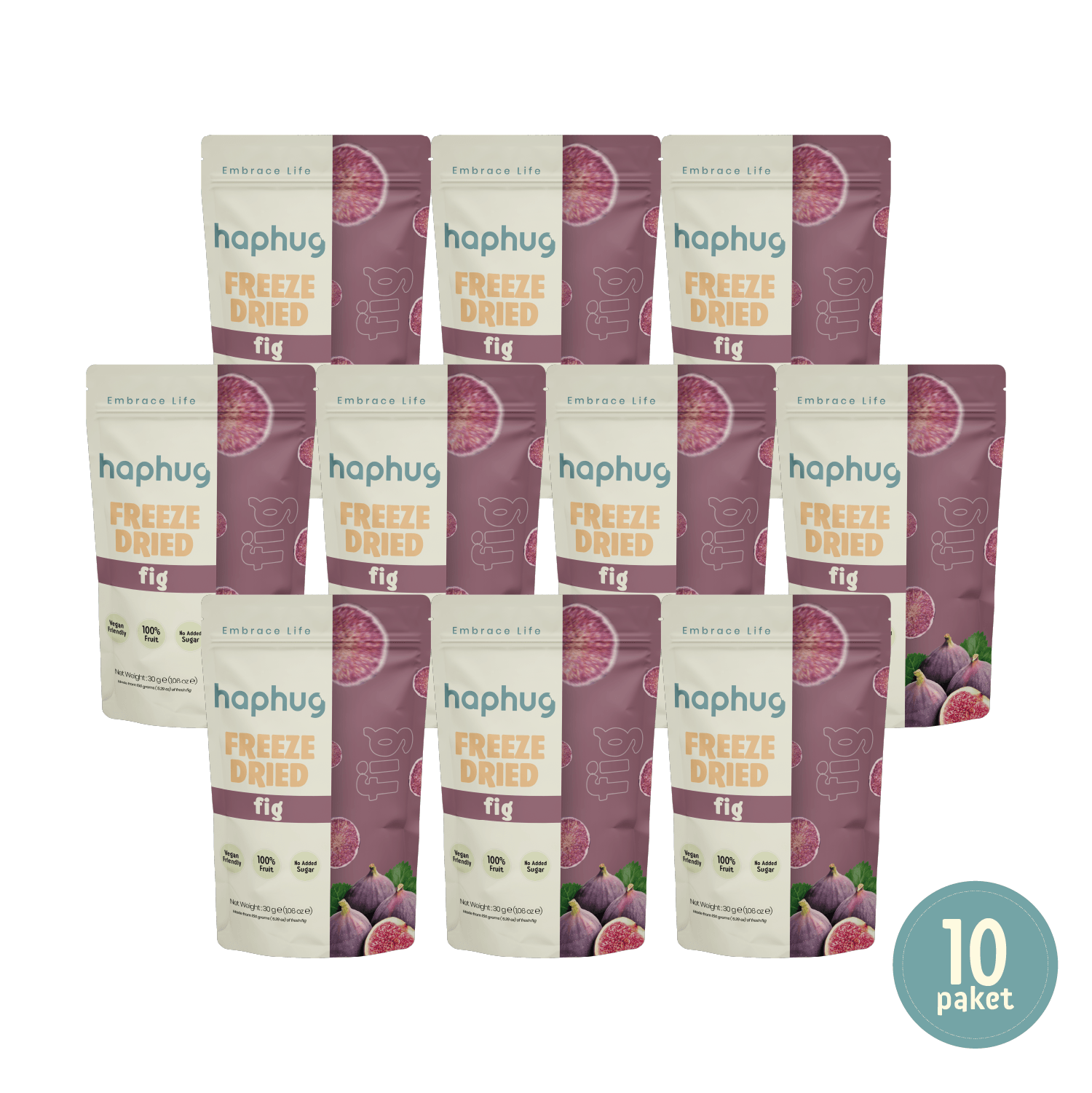 10'lu Paket Freeze Dried İncir - Dondurularak Kurutulmuş İncir 30g x 10